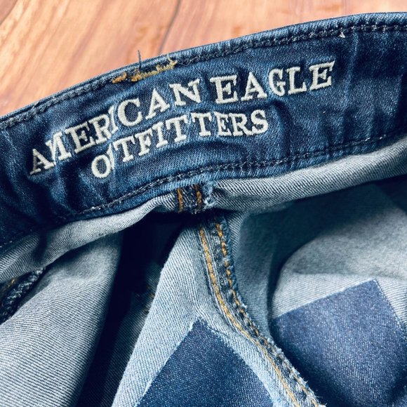 AE Super Stretch Jegging sz8S dark wash - Picture 2 of 9